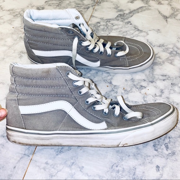 light gray high top vans